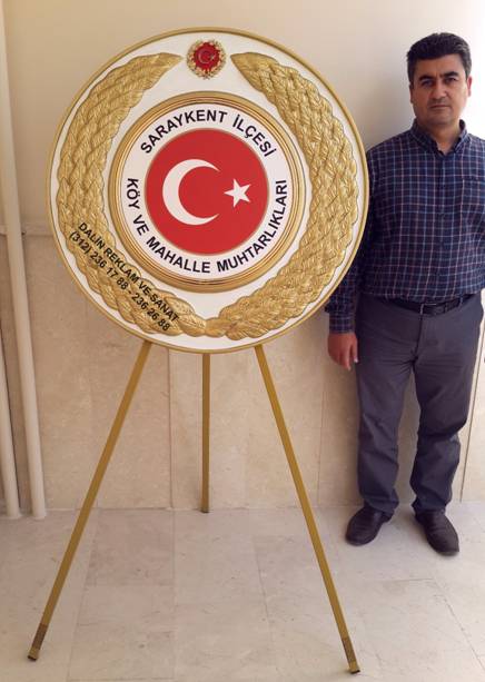 F�BERGLAS K�Y VE MAHALLE MUHTARLIKLARI �ELENK BEYAZ �ST TARAFI PR�N� MOT�FL�